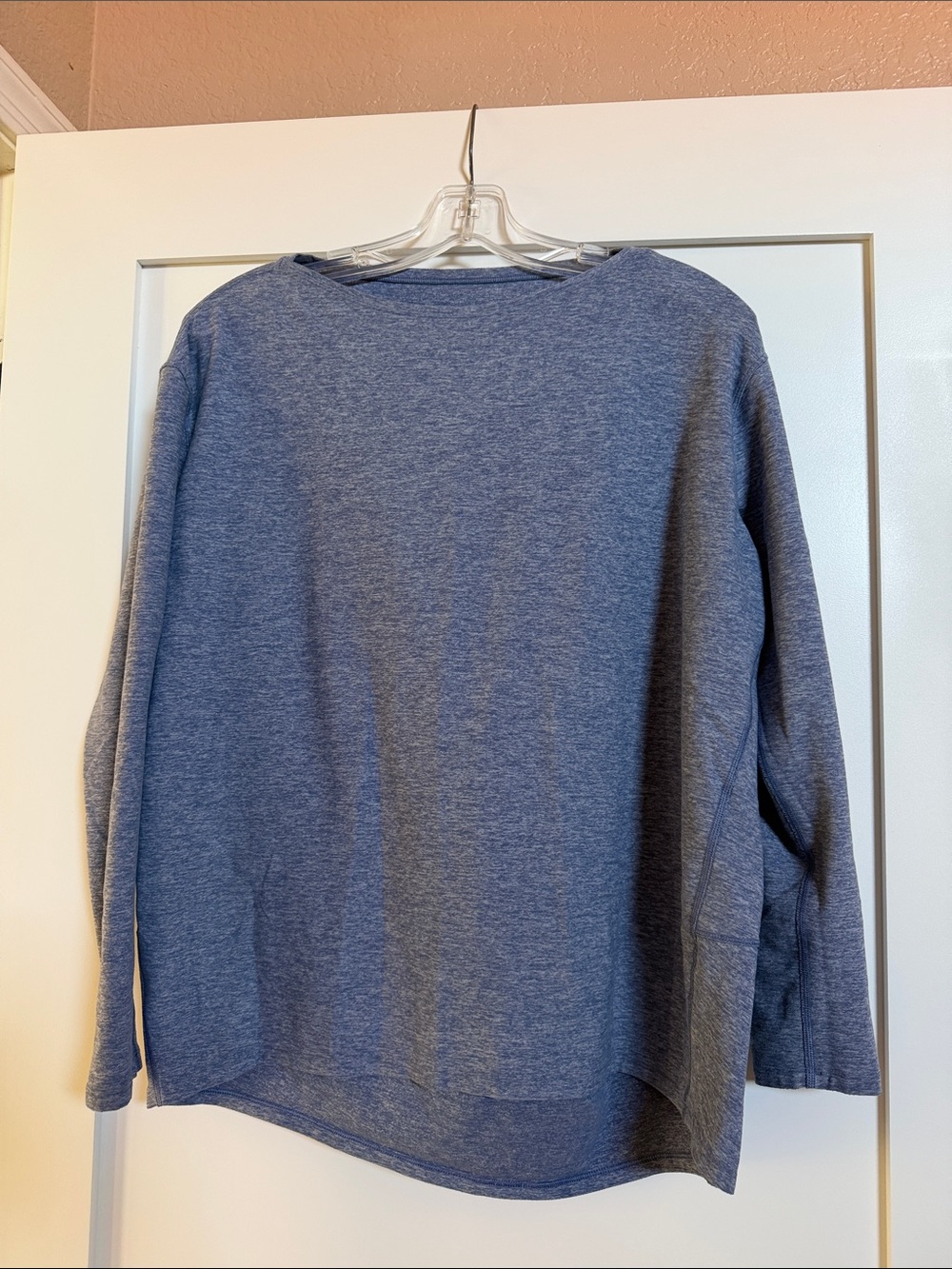 lululemon athletica Heathered Blue Long Sleeve Crew Top